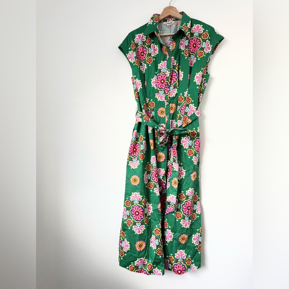 Boden Rachel Cotton Midi Shirt Dress
Rich Emerald Meadow Posy women’s 8R NWT - Picture 11 of 12